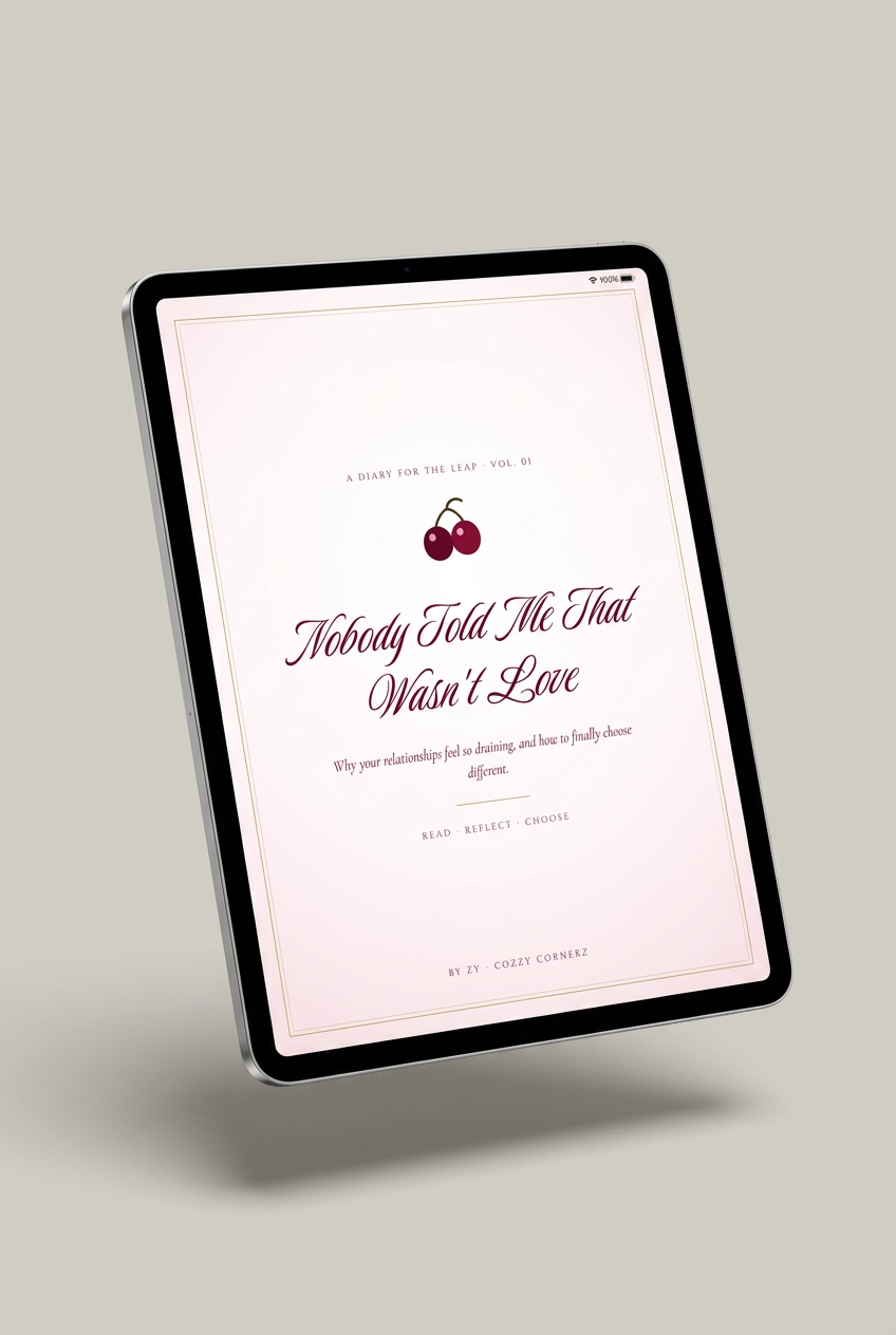 Nobody Told Me That Wasn't Love diary ebook cover by Zy, Cozzy Cornerz